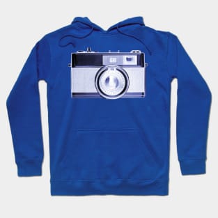 Blue - Vintage 1960s Rangefinder Camera Hoodie